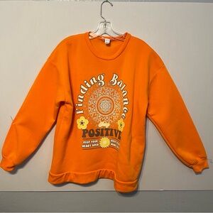 Birch and Stone bright Orange oversize sweatshirt  large.